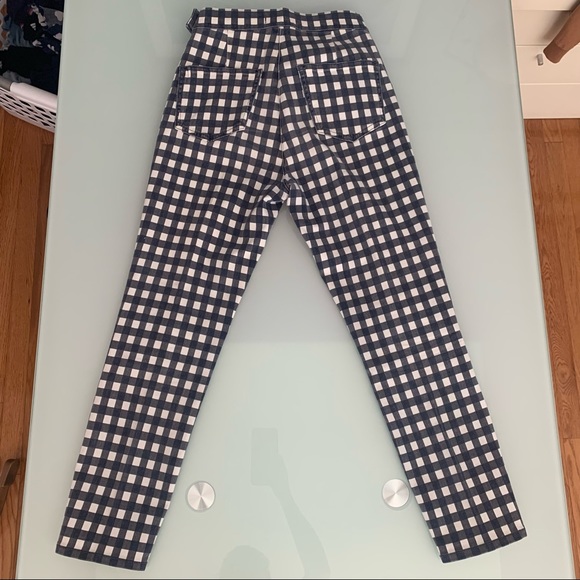 Madewell Gingham 9” High Riser Skinny Skinny Crop Jeans — Size 27 - Picture 5 of 5